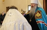 Архиерейское рождественское богослужение в кафедральном Екатерининском соборе города Слободского