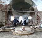 Члены Братства св. Николая провели субботник в заброшенном Крестовоздвиженском храме урочища Анкушино