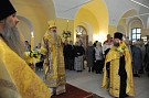 Митрополит Вятский и Слободской Марк возглавил вечернее богослужение в Царево-Константиновской Знаменской церкви г. Кирова