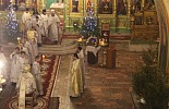 Архиерейское рождественское богослужение в кафедральном Екатерининском соборе города Слободского