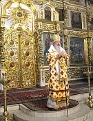 Торжественное богослужение в Собор новомучеников и исповедников Церкви Русской в Свято-Успенском кафедральном соборе 