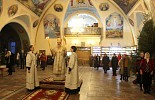 Архиерейское рождественское богослужение в кафедральном Екатерининском соборе города Слободского
