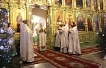 Архиерейское рождественское богослужение в кафедральном Екатерининском соборе города Слободского