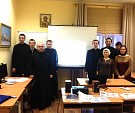 Студентам Вятского Духовного училища был представлен опыт проведения бинарной лекции по Православной педагогике