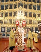 Праздничная Литургия в храме Спаса Нерукотворного села Спас-Талица