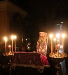 Великое повечерие с чтением покаянного канона преподобного Андрея Критского в Свято-Успенском кафедральном соборе