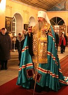 Митрополит Марк возглавил Всенощное бдение в Успенском соборе города Советска